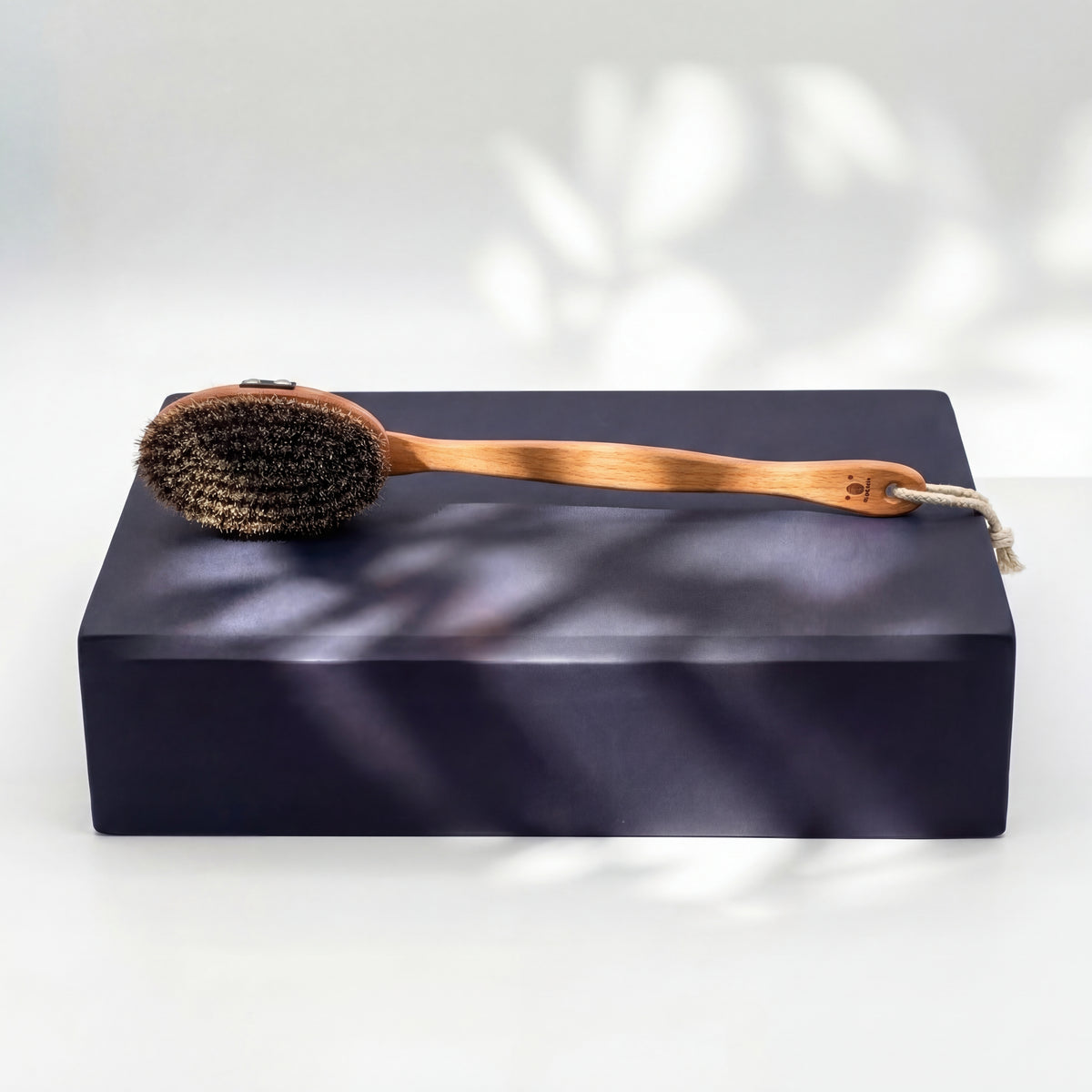 Badebürste (Rosshaar + Tampico, mittel) – mit Kordel