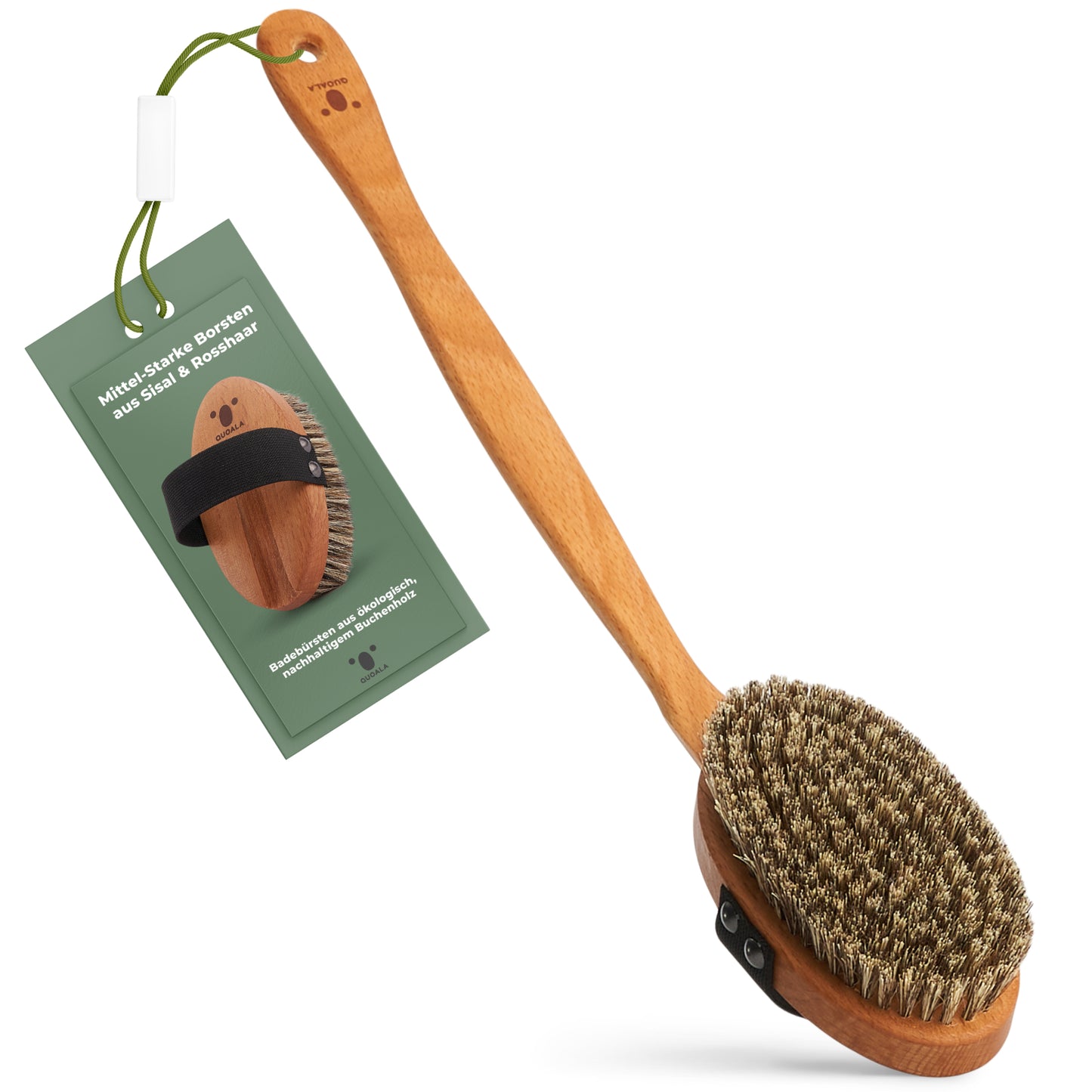 QUOALA BATH BRUSH - HORSEHAIR & SISAL