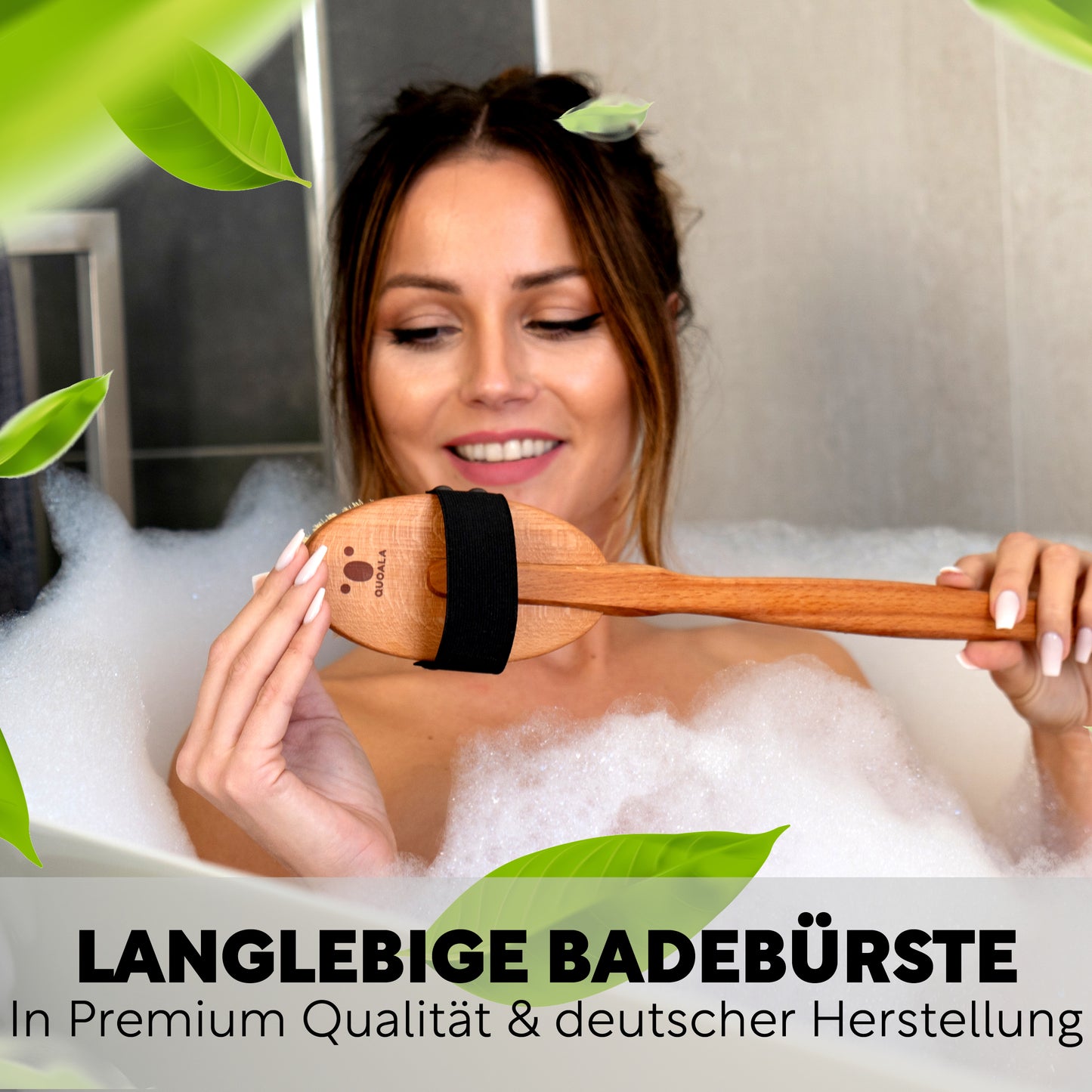QUOALA BATH BRUSH - PIG BRISTLES
