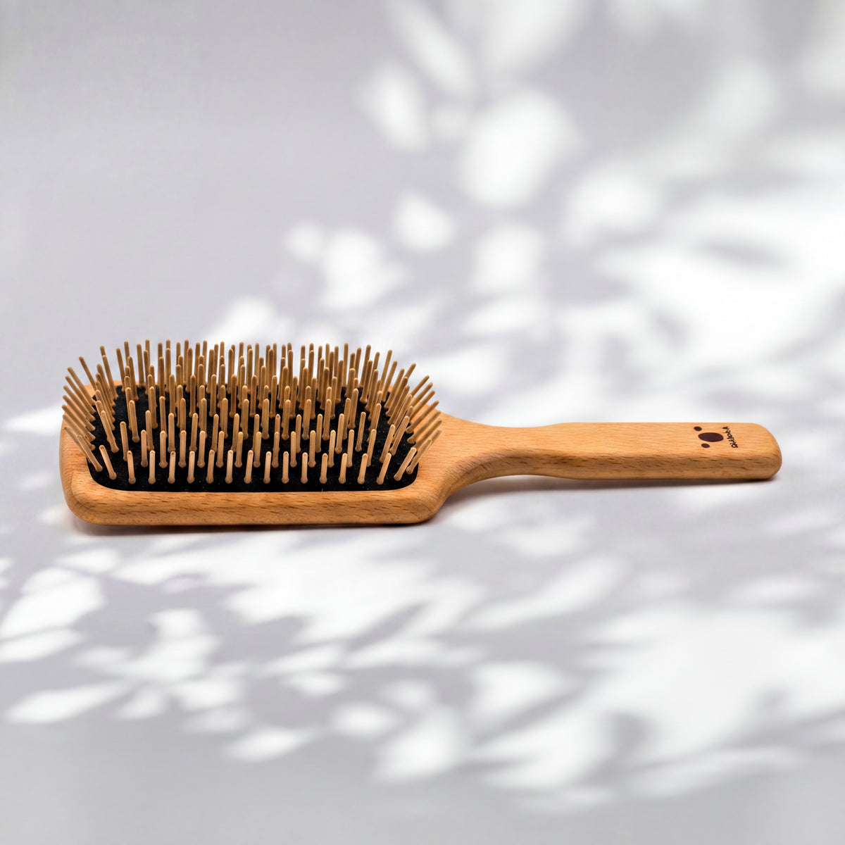 Paddle-Haarbürste (Gross, Hainbuchen-Holzstifte, fest, Vegan)