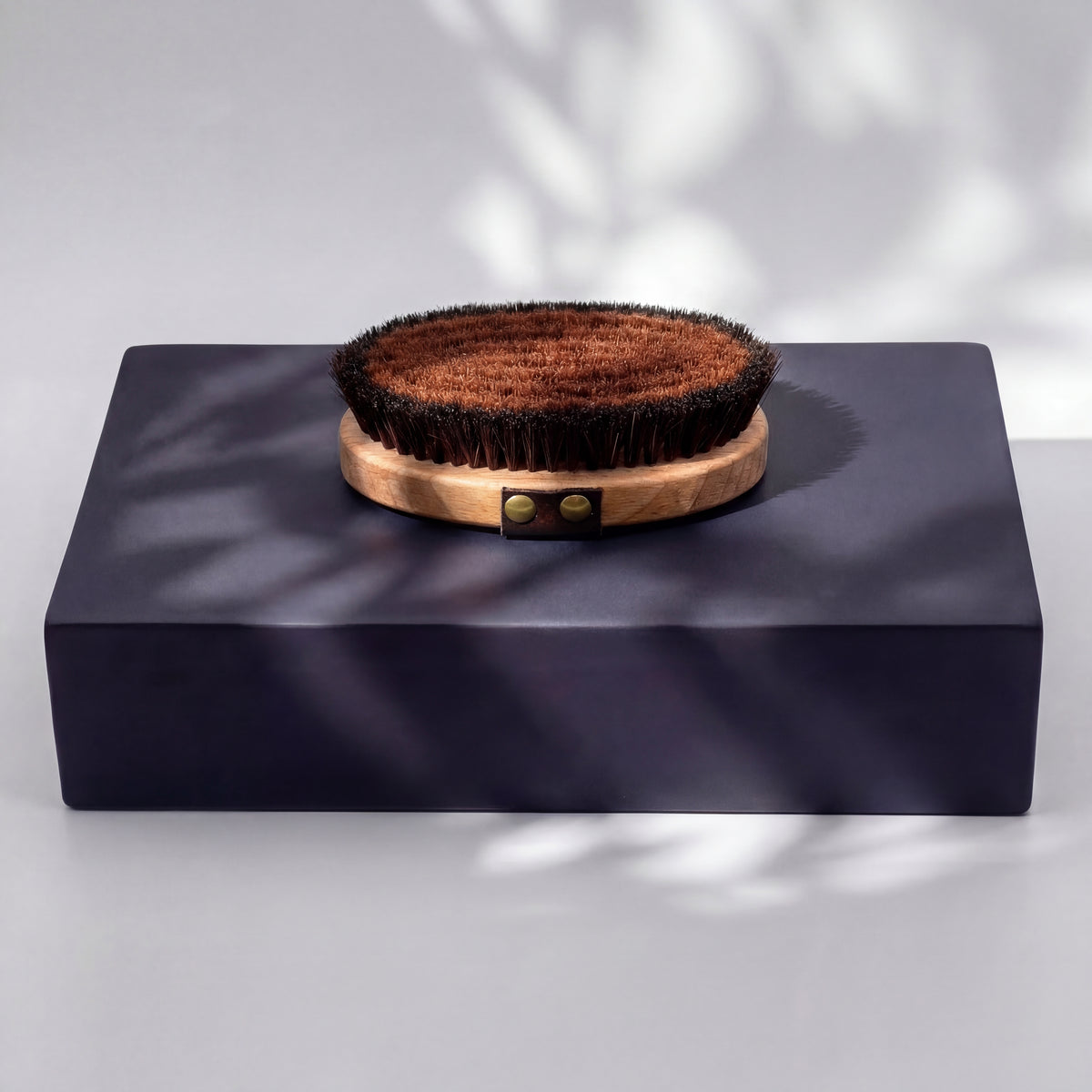 Ionen-Trockenbürste / Klosterbürste (Bronze + Rosshaar, mittel)