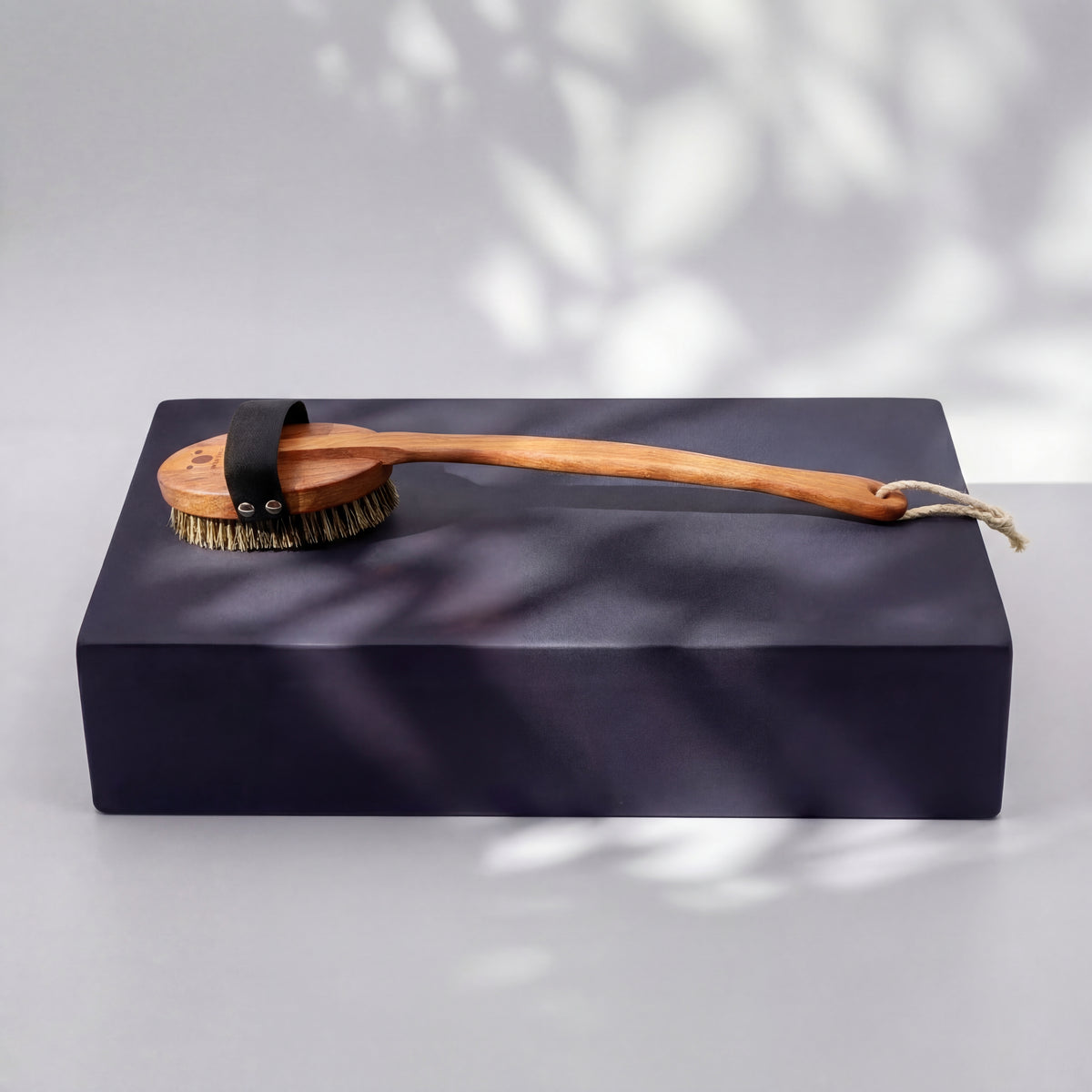 Badebürste (Rosshaar + Tampico, mittel) – mit Kordel