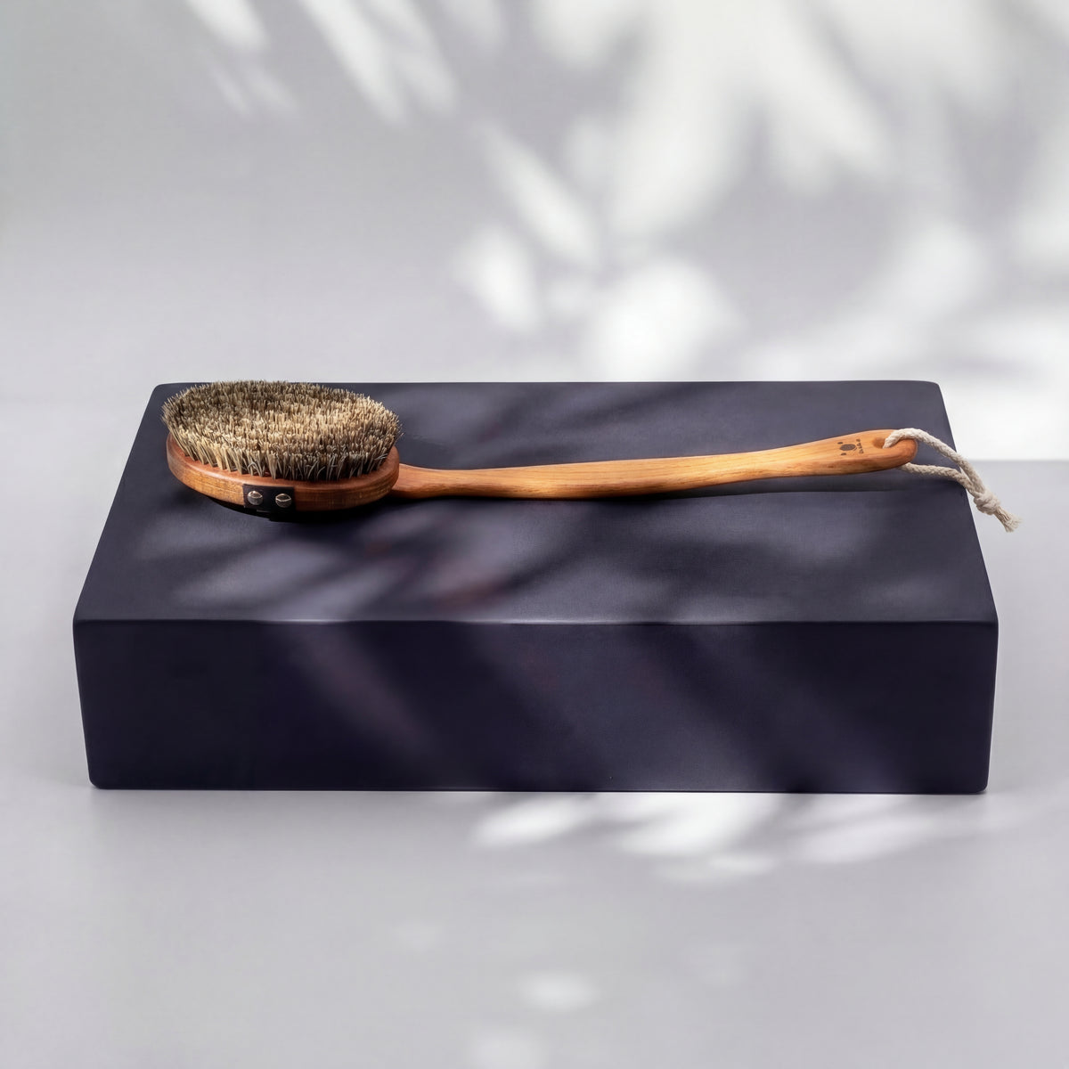 Badebürste (Rosshaar + Tampico, mittel) – mit Kordel