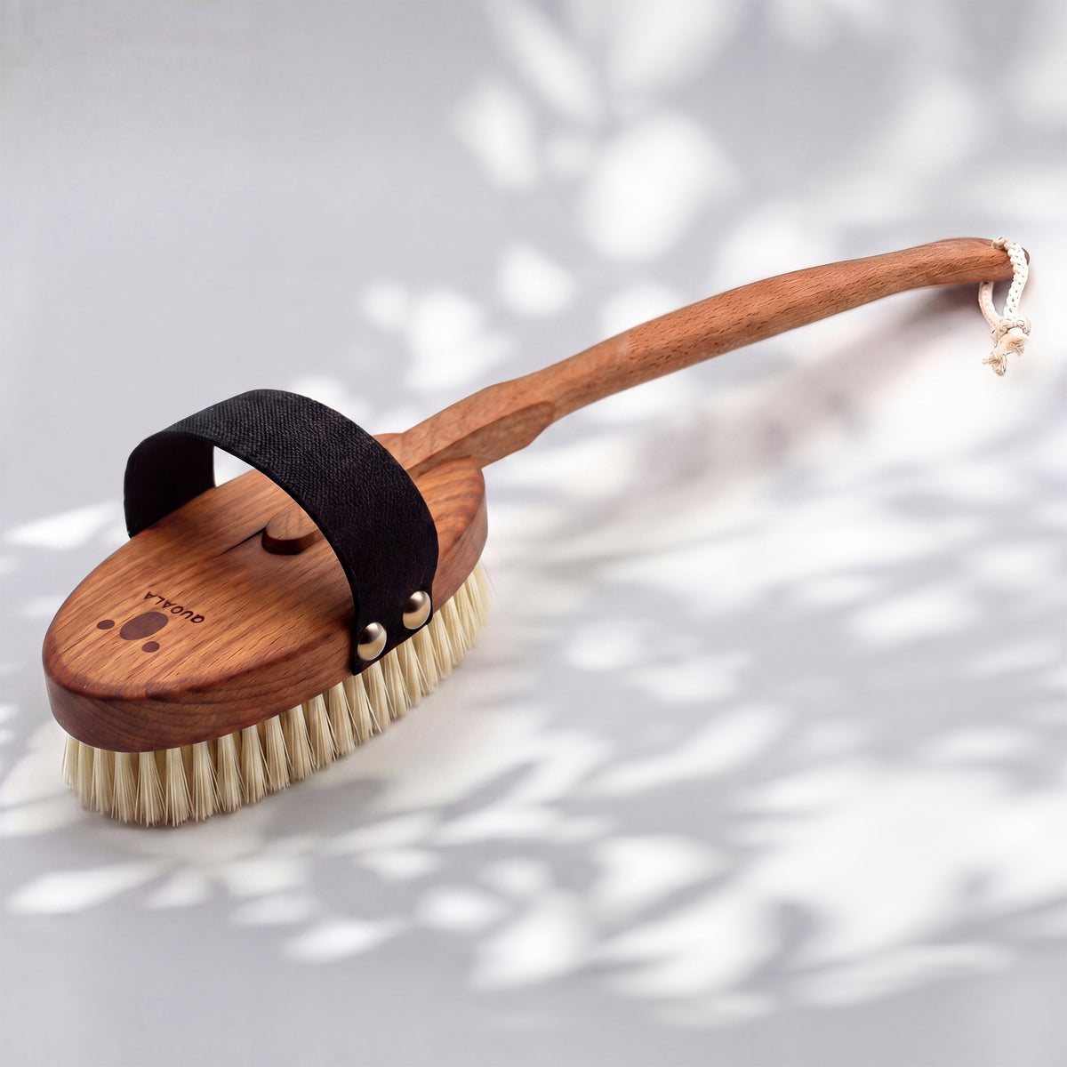 Badebürste Schweineborsten, weich, mit Kordel