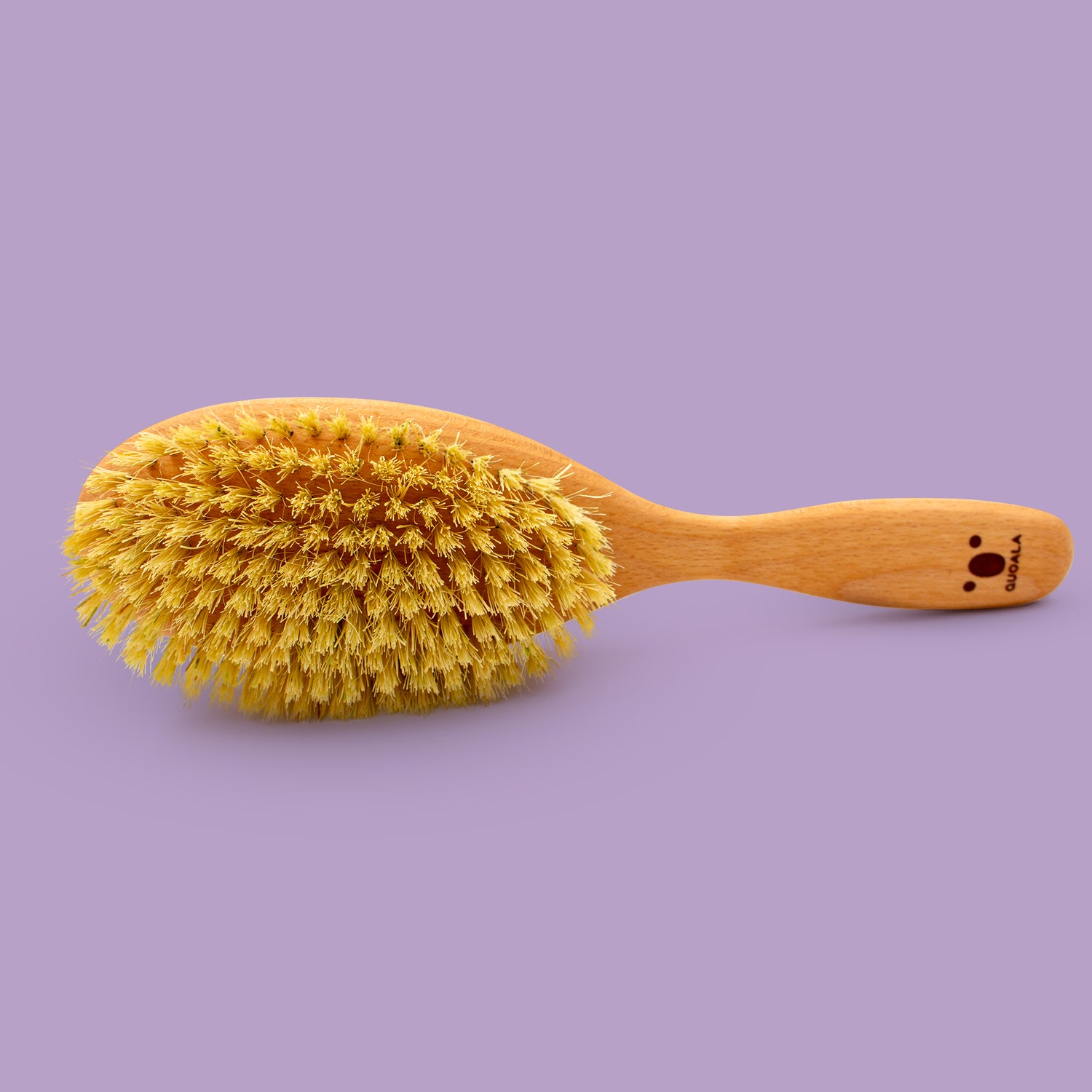 QUOALA® curved hair brush – 100% natural bristles – made in Germany & FSC certified wood