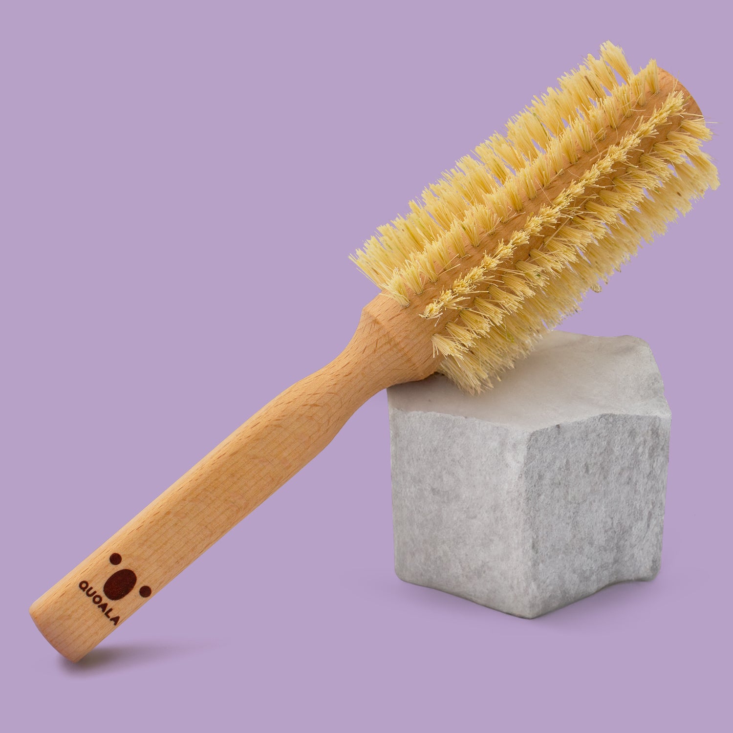 QUOALA® round blow-dry brush (30 mm) – 100% natural bristles – made in Germany & FSC certified wood