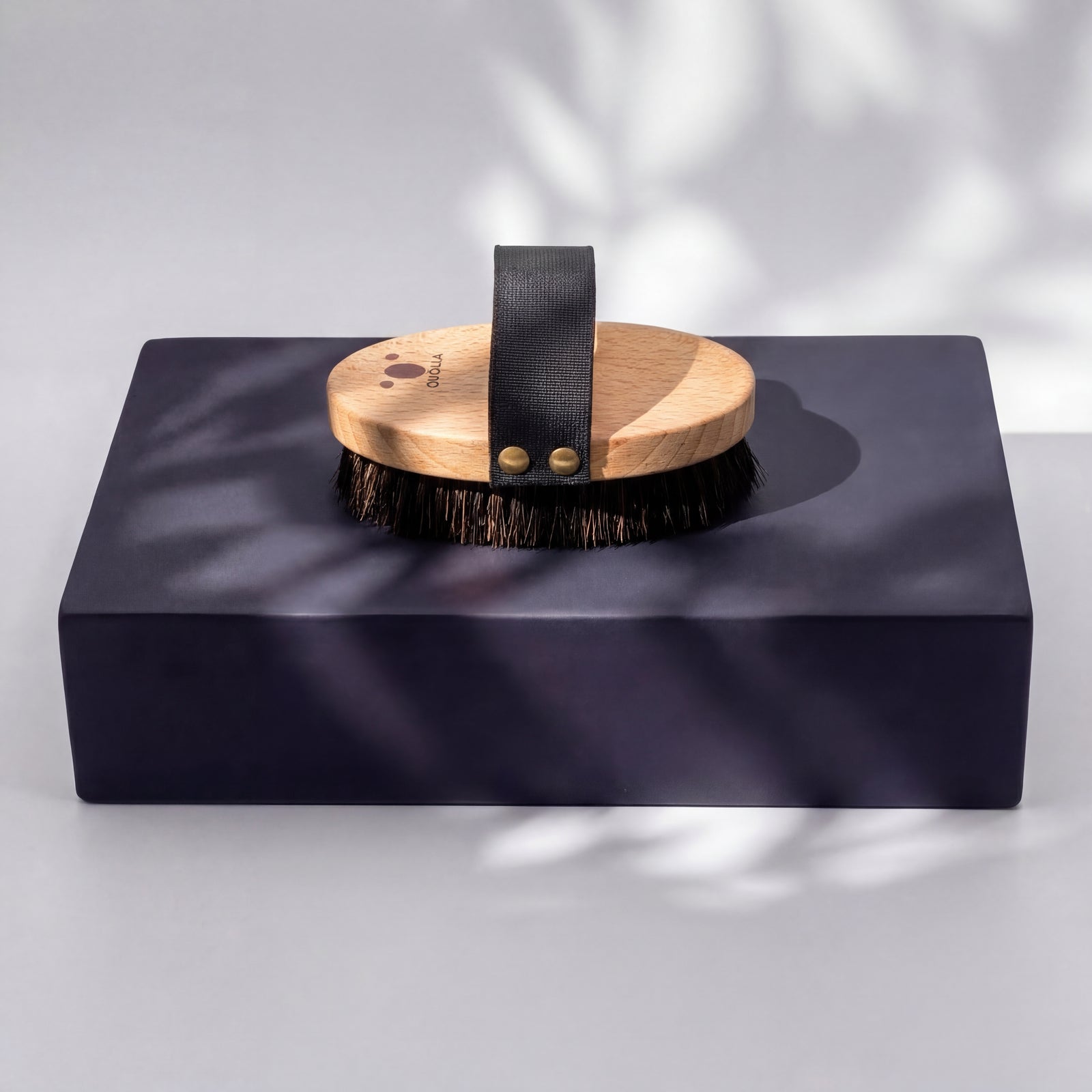 Ionen-Trockenbürste / Klosterbürste (Bronze + Rosshaar, mittel)