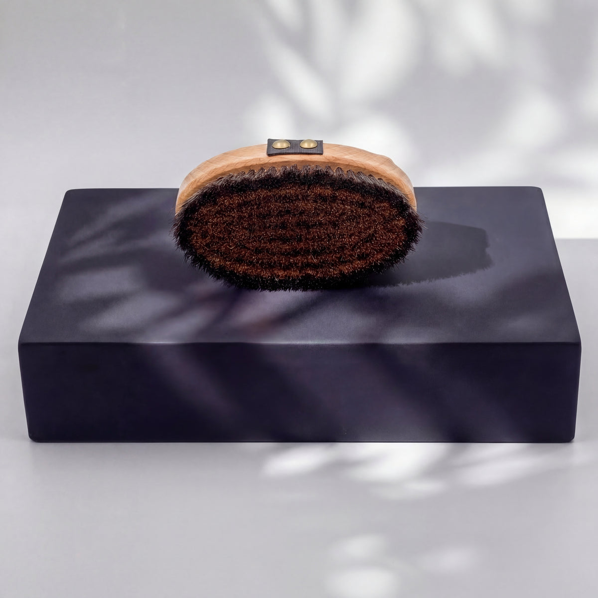 Ionen-Trockenbürste / Klosterbürste (Bronze + Rosshaar, mittel)